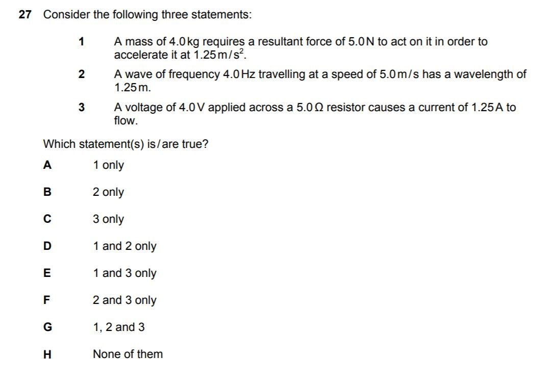 نمونه سوال ریاضی BMAT 8