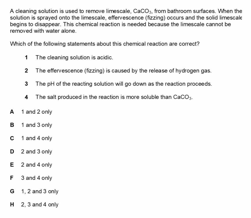 نمونه سوال شیمی BMATهمراه با جواب 1