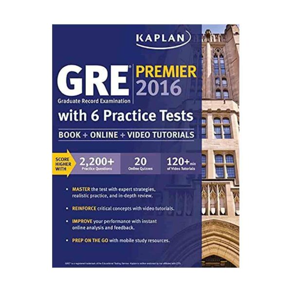 خرید کتاب آزمون کاپلان جی ار ای پریمیر2016 Kaplan GRE Premier 2016 برای آزمون Gre (جی ار ای)
