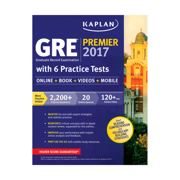 خرید کتاب آزمون کاپلان جی ار ای پریمیر2017 Kaplan GRE Premier 2017 برای آزمون Gre (جی ار ای)