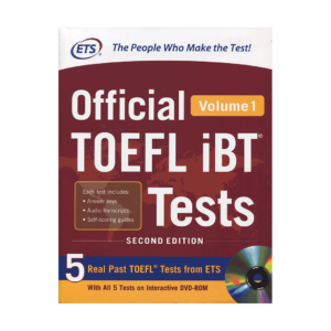 خرید کتاب آزمون افیشیال تافل آی بی تی  تست سطح 1 ویرایش دوم به همراه دی وی دی Official TOEFL iBT  Tests Volume 1 second edition برای آزمون تافل (Toefl)
