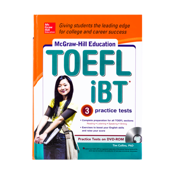 خرید کتاب آزمون مک گروهیل اجیوکیشن تافل آی بی تی  ویت 3 پرکتیس McGraw-Hill Education TOEFL iBT with 3 Practice برای آزمون تافل (Toefl)