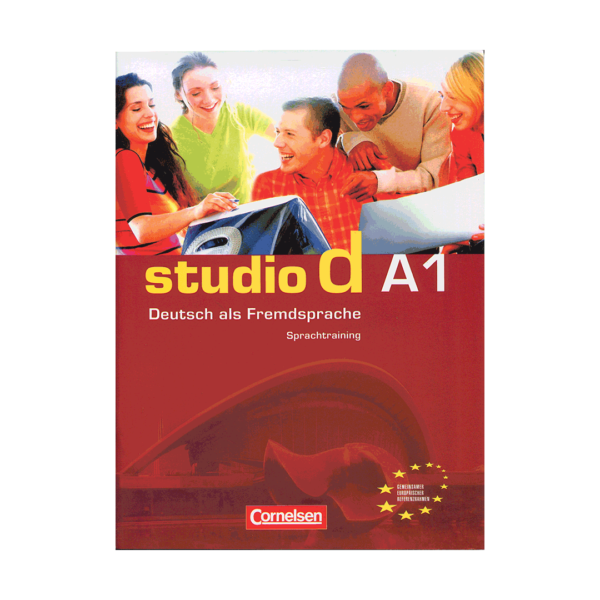 خریدکتاب آموزش زبان آلمانی  اشتدیو د A1 به همراه کتاب کار و سی د ی و دی وی دی Studio d: Sprachtraining A1 (SB+WB+CD+DVD)