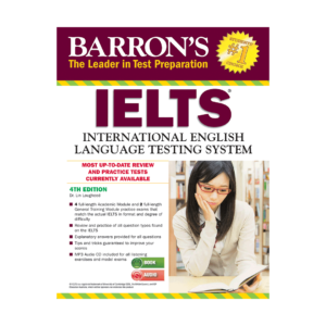 قیمت و خرید کتاب Barrons IELTS 4th + CD - کتاب آزمون بارونز آیلتس ویرایش چهارم به همراه سی دی برای آزمون آیلتس با تخفیف ویژه