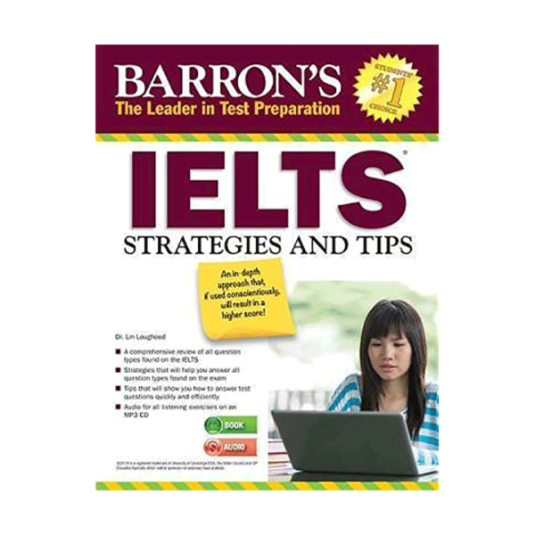 قیمت و خرید کتاب Barrons IELTS Strategies and Tips - کتاب آزمون بارونز آیلتس استراتژی اند تیپس برای آزمون آیلتس